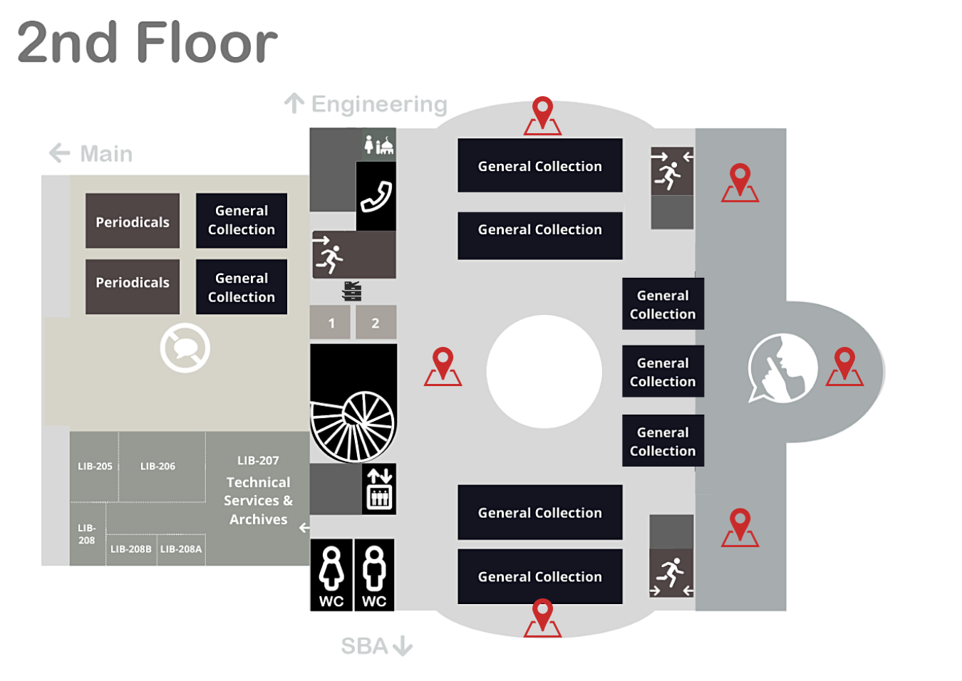 Group Tables - Second Floor