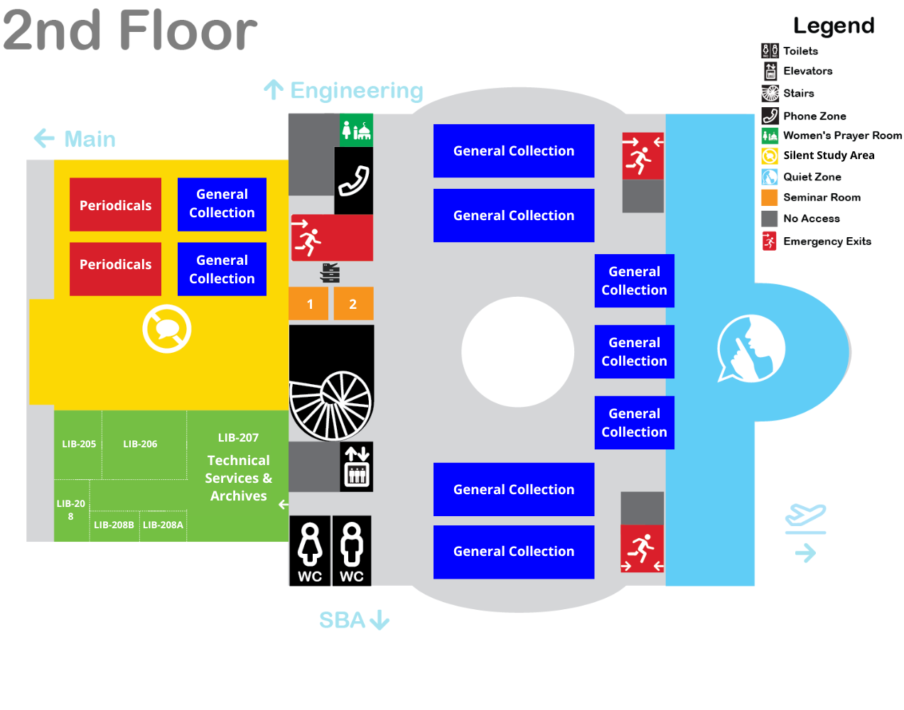 Second Floor Map