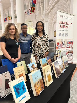 Library team at Ibrahim Al-Koni  event