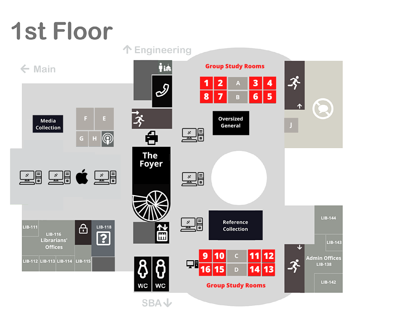 Group Study Rooms - First Floor