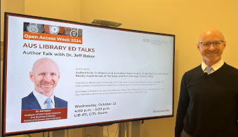 AUS Ed Talks: Author Talk with Dr. Jeff Baker | OA Week 2024 