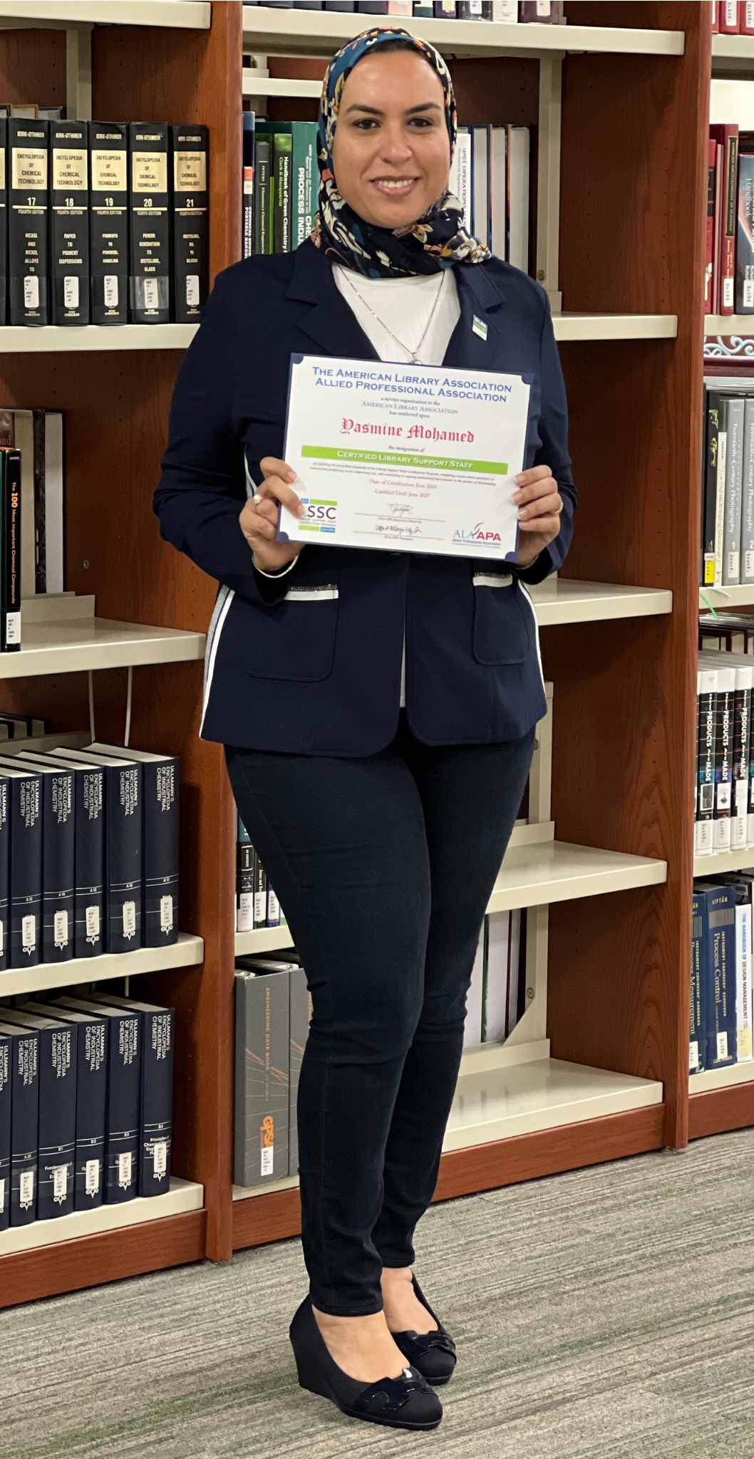 Yasmine Mohamed Abd-Allah.  Certified Library Support Staff (CLSS)