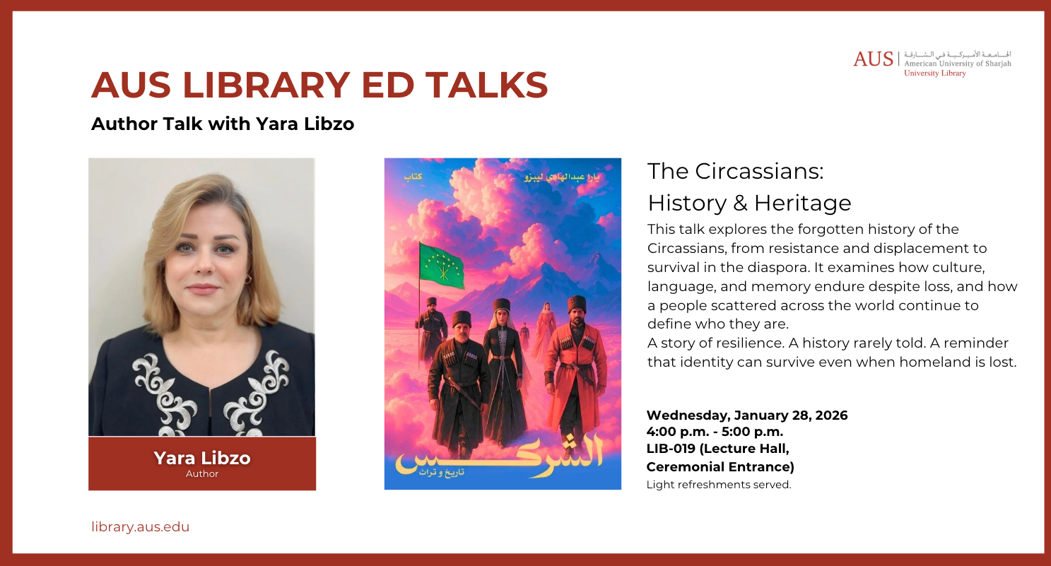 AUS Library Ed Talks: Author Talk with Yara Libzo