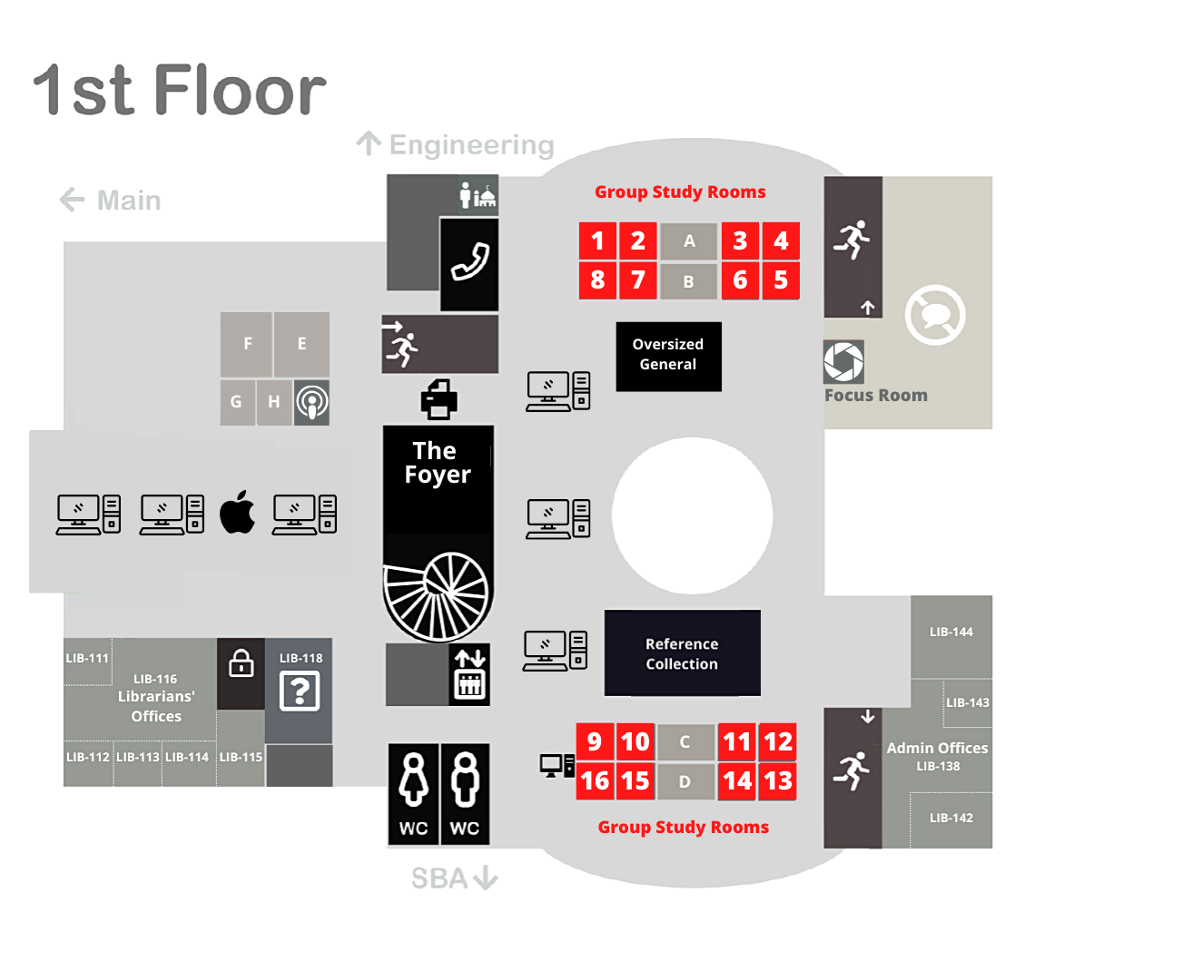 Group Study Rooms - First Floor