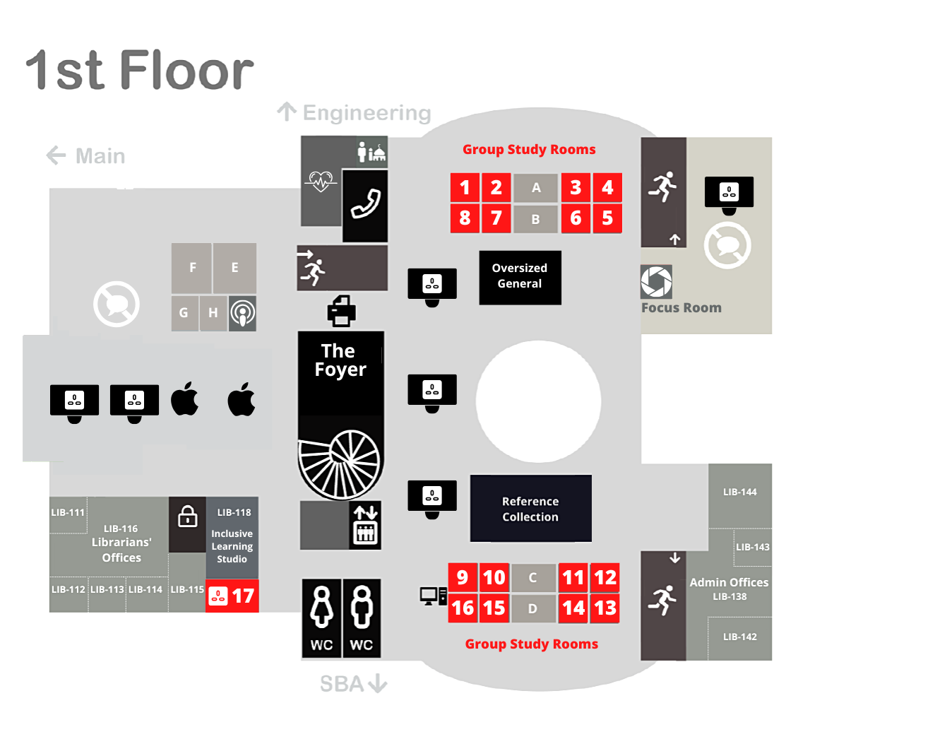 Group Study Rooms - First Floor