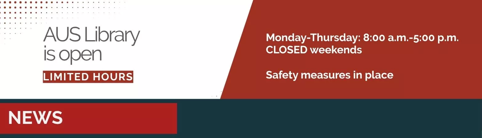 The AUS Library is open !