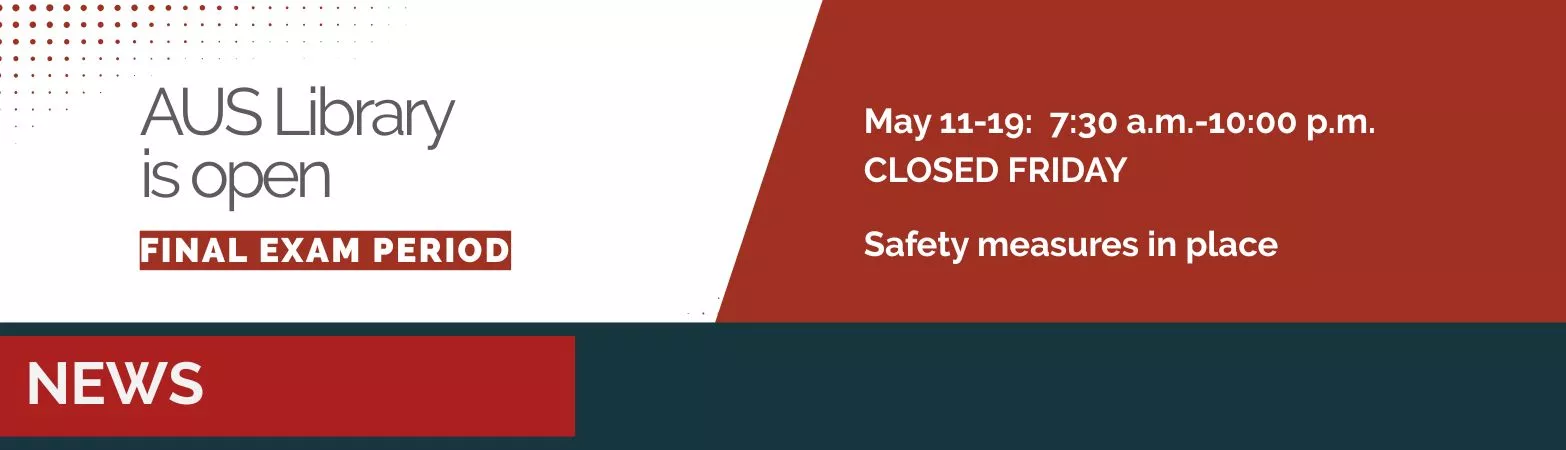 Library Open: Final Exam Period