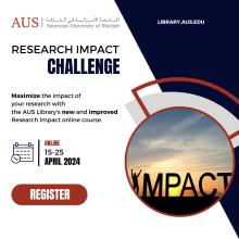 poster advertising the Research Impact Challenge 2024
